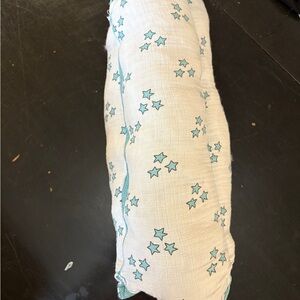 Handmade Nursing Arm/Baby Support Pillow with Starry White and Blue Design